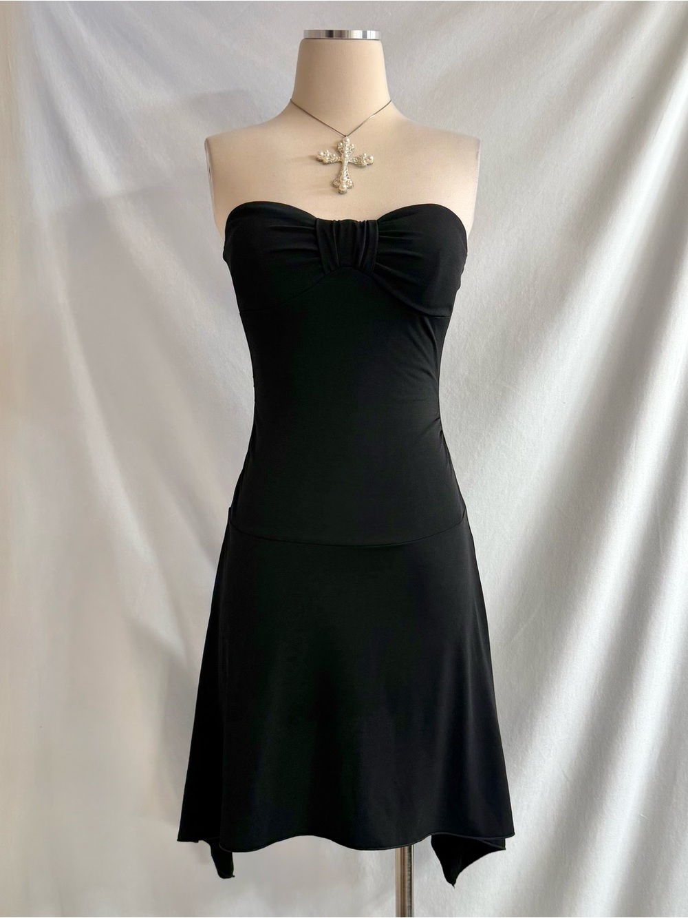 Vintage Y2K Black Strapless Dress